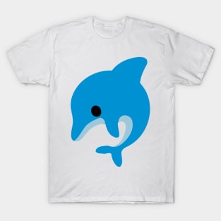 Blue Dolphin Emoticon T-Shirt